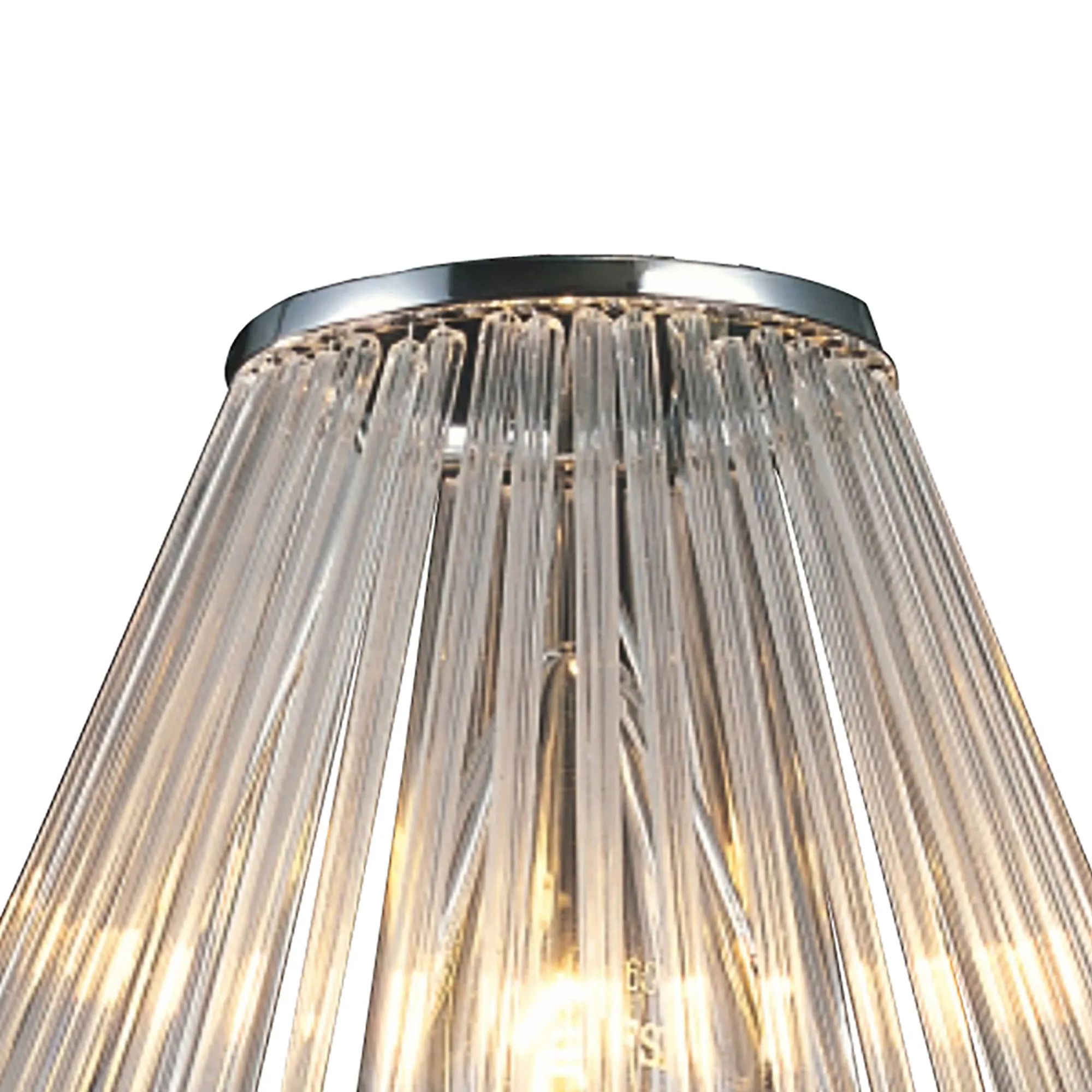 Crystal and Glass Rod Clip-On Shade Polished Chrome IL30100  Diyas Crystal Shades